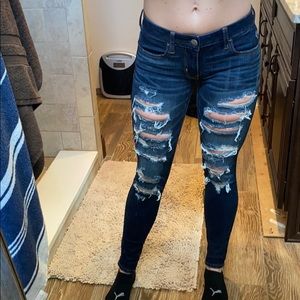 Distressed Dark Wash Jeans